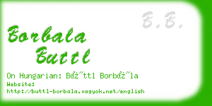 borbala buttl business card